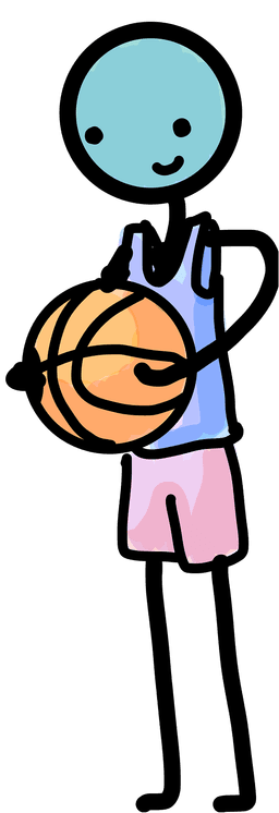 Guy playing basketball