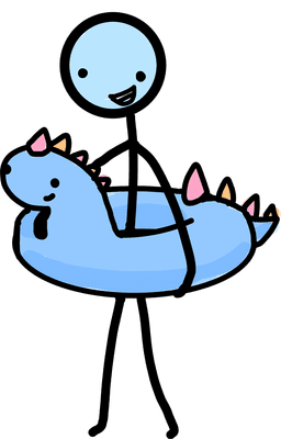 Guy with a pool floaty