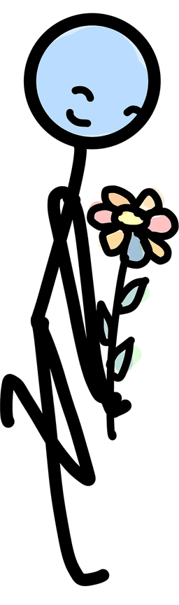 Guy with a flower