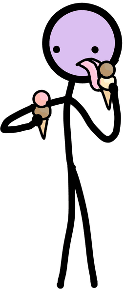 Guy with ice cream