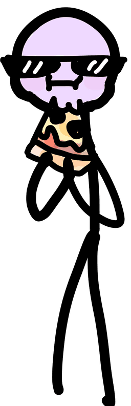 Guy with pizza