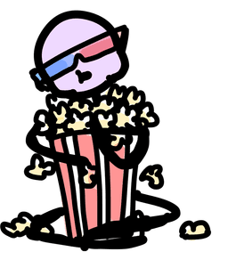 Guy with popcorn