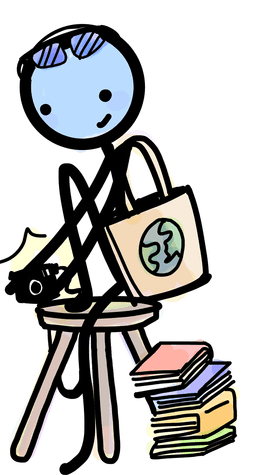 Guy carrying a tote bag